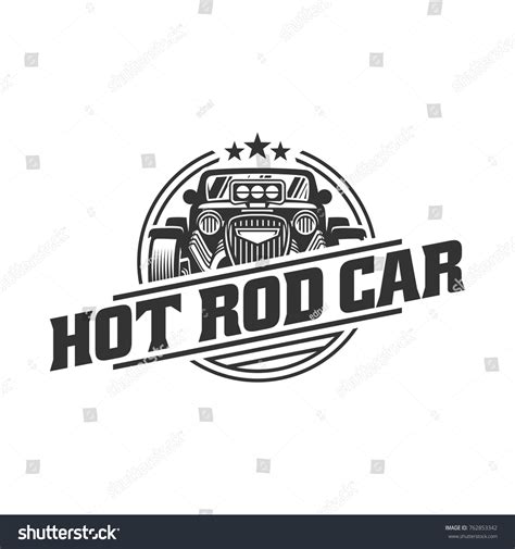 Template Hot Rod Car Logo Hotrod Stock Vector Royalty Free 762853342