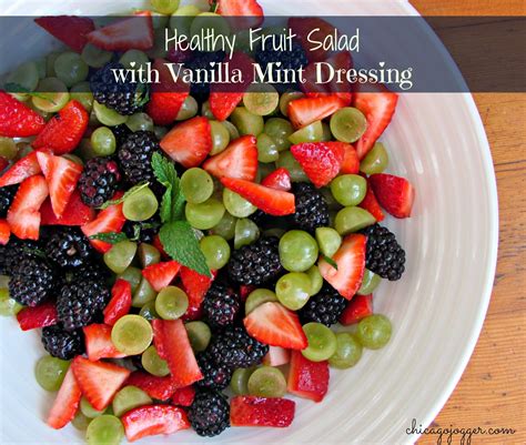 Healthy Fruit Salad With Vanilla Mint Dressing Chicago Jogger