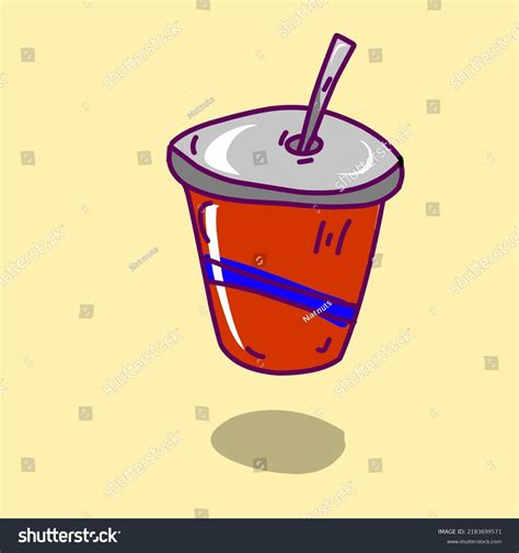 Red Blue Color Soda Cup Vector Stock Vector Royalty Free 2183699571