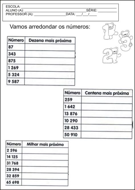 Clicks Educativos Arredondamento De Numeros Atividades De