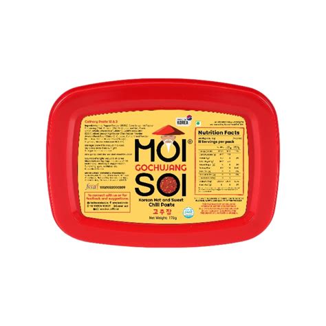 Moi Soi Korean Gochujang Hot Chilli Paste No Fat Price Buy Online At 245 In India