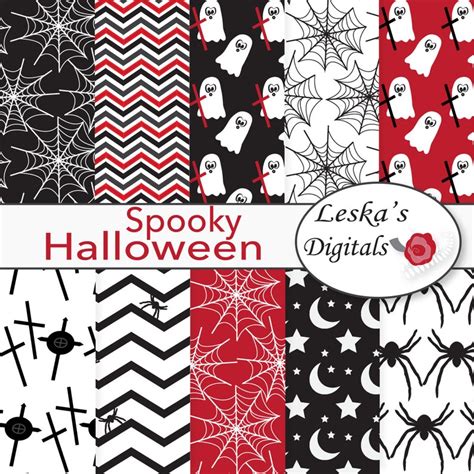 Halloween Scrapbook Paper Digital Paper Halloween Scrapbook - Etsy