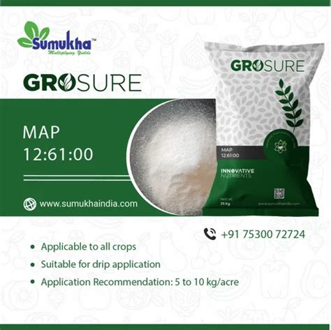 Grosure Mono Ammonium Phosphate Map Packaging Size 1kg To 25kg