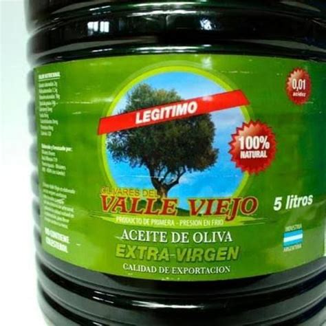 Azeite Argentino Extra Virgem Valle Viejo Litros Supplement Container