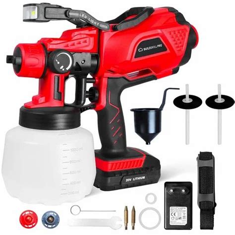 Plastic Spray Gun Buildskill Pro Cordless BPS3300 HLVP Paint Sprayer At