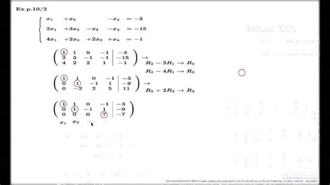 Gaussian Elimination Method Iii Non Leading Columns In Row Echelon