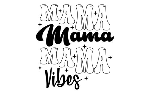 Mama Vibes Retro Svg Design Graphic By Creative Design · Creative Fabrica