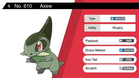 Axew Evolution Chart