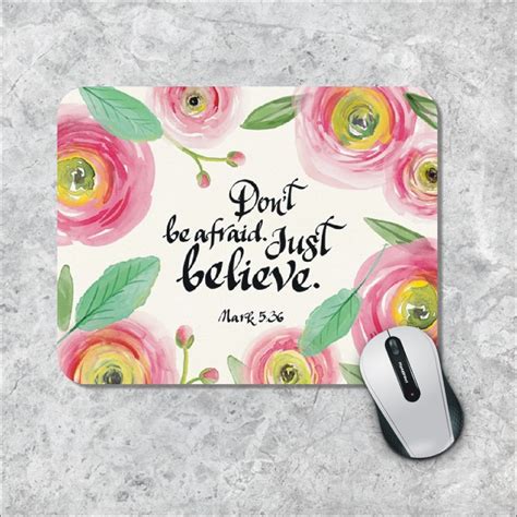 Bible Verse Mousepad Quote Mouse Pad Watercolor Mouse Mat Etsy