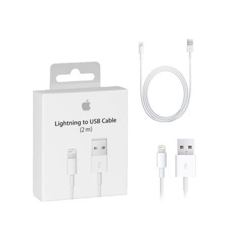 Apple Lightning To Usb Cable 2 Meter White Color Md819