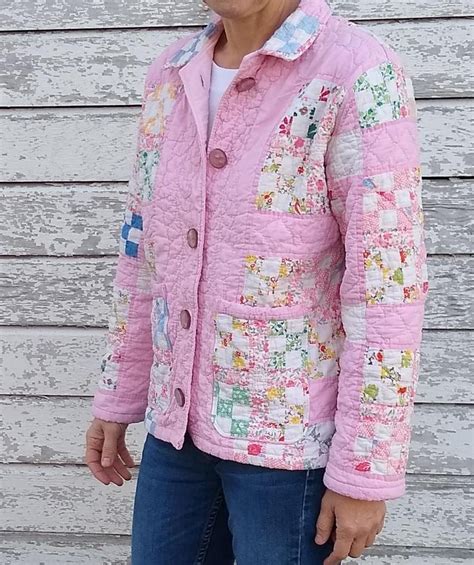 Vintage Upcycled Quilt Coat Quilt Jacket Ooak Etsy Quilted