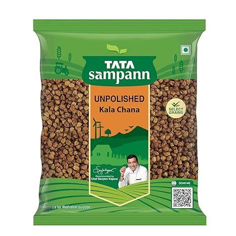 Tata Sampann Unpolished Kala Chana 500 Grams Amazon In Grocery