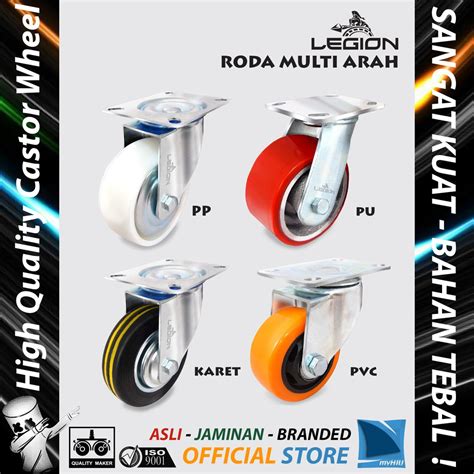 Jual Roda Lori Inch Mm Multi Arah Besi Caster Troli Trolley