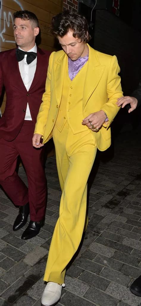 Harry Styles Wore Iconic Yellow Suit Previously Worn By Lady Gaga At