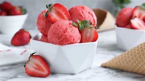 Voici La Recette Pour Faire Un Sorbet Aux Fraises Express Et Sans