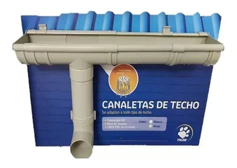 Canaleta Desag E Pluvial Techo Metros Tigre Blanca Beige En Venta En