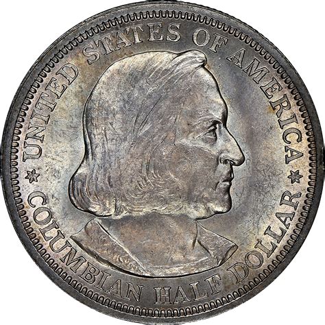 1892 Columbian 50c Ms Coin Explorer Ngc