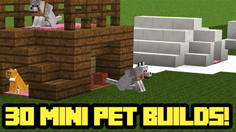 30 Mini Minecraft Pet House Builds Youtube