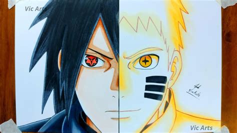 Dibujando A Naruto Y Sasuke How To Draw Naruto Sasuke Youtube