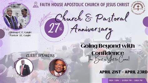 Th Church Pastoral Anniversary Saturday Night Youtube