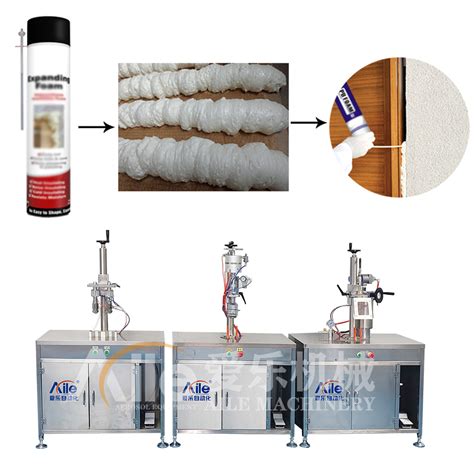 Insulation PU Foam Aerosol Liquid Filling Crimping Gas Filling Machine