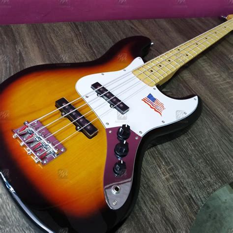 Contra Baixo Jazz Bass Cordas Sx Sjb Alder Sunburst Tons Escudo