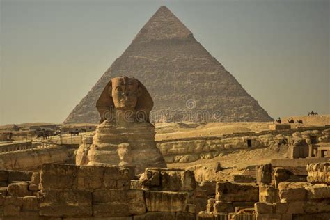 Piramidy W Giza Egypt Obraz Stock Obraz Z O Onej Z Historia