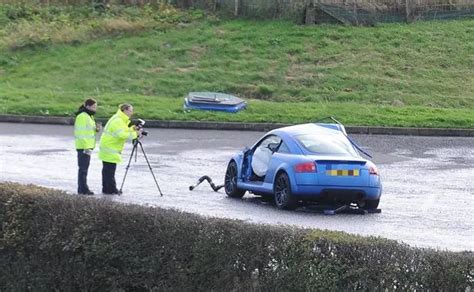 Motors Ripped Apart As Horror Crash Between Car And Van Closes A Near