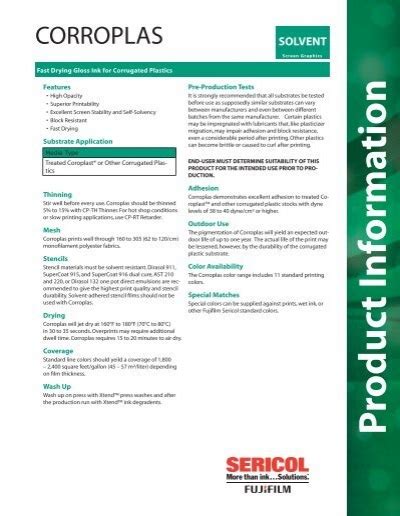 Corroplas Cp Fujifilm Sericol Global