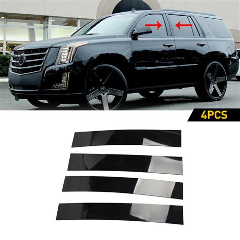 Gloss Black Pillar Posts For Cadillac Escalade 07 14 Door Trim Piano