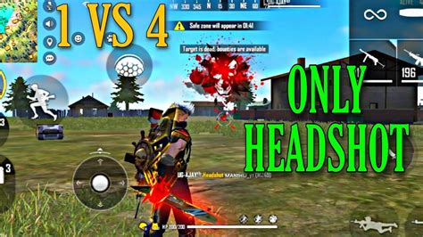 Solo Vs Squad Full Squad Kill By Only Headshot Garena Free Fire