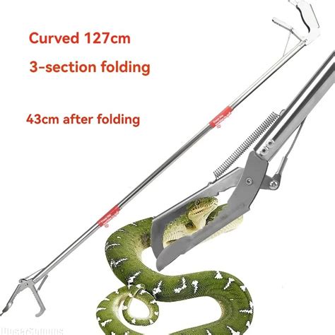 Pin A De Cobra De A O Inoxid Vel Ferramenta Exterior Snake Hook Catcher