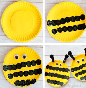 Easy Paper Plate Bee Craft For Kids - Spring Insect Craft