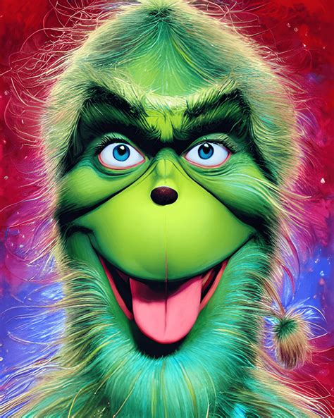 Hippie Christmas Grinch Making a Face · Creative Fabrica