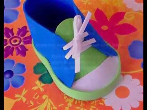 Zapatitos De Foamy O Goma Eva Para Baby Shower Dale 420