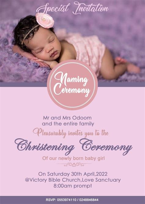 Elegant Christening Invitation Design