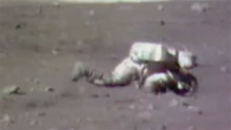 Moon Landing 50th Anniversary Nasa Footage Shows Astronauts Falling