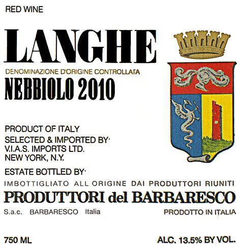 2010 Produttori Nebbiolo Langhe | Wine Library