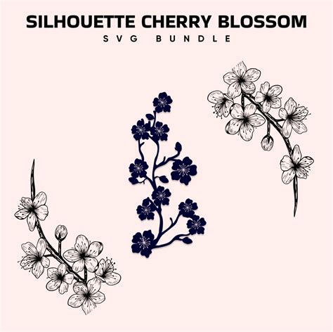 Silhouette Cherry Blossom SVG – MasterBundles