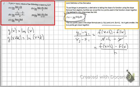 Calculus If G X Ln X What Is G X Youtube