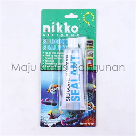 Jual Lem Kaca Sealant Nikko Besar 70gr Silicone Clear Bening Aquarium