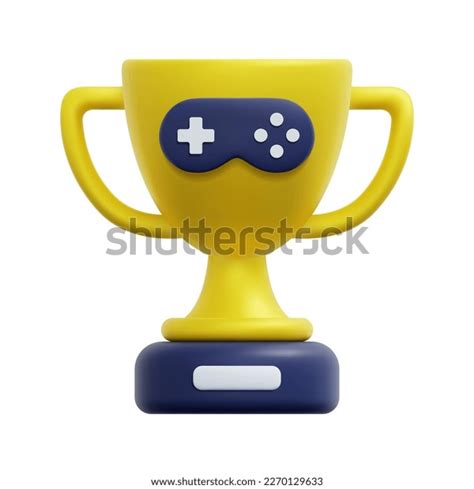 3d Trophy Cup Icon Vector Isolated Stock Vector Royalty Free