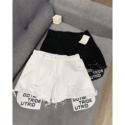 Quần short jean nữ rách đẹp lưng cao phối túi chữ Quần đùi chất bò trắng rách cá tính siêu hot