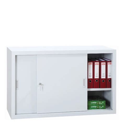 Armoire Basse M Tallique Portes Coulissantes Armoires De Bureau