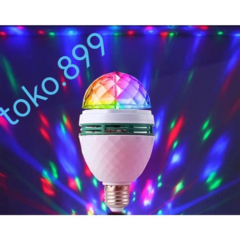 Jual Lampu Disco Full Warna Led Putar Colour Rainbow Rgb E To