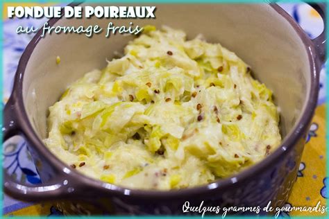 Fondue De Poireaux Au Fromage Frais