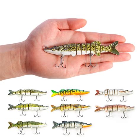 12 5cm 20g Outlife 9 Segement Artificial Bait Tackle Fishing Lure