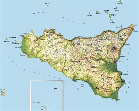 Sicilia Map Geography Regions Italy Map Geographic Region Province City