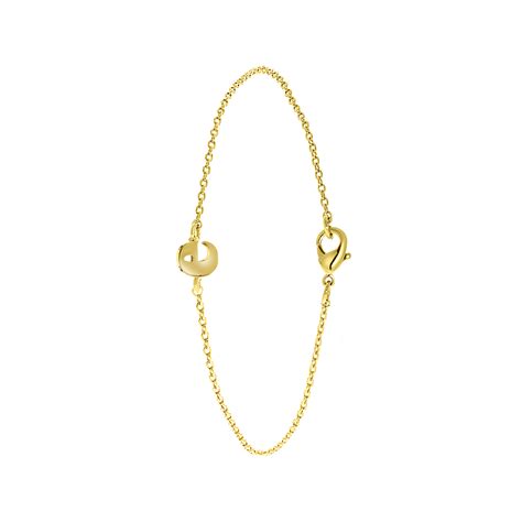 Stalen Armband Goldplated Met Letter Lucardi Be