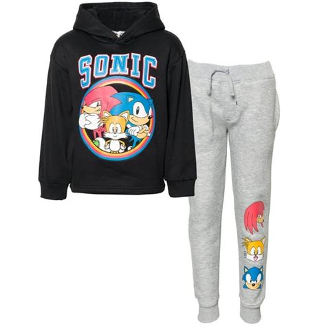 Sega Sonic The Hedgehog Knuckles Tails Little Boys Fleece Pullover